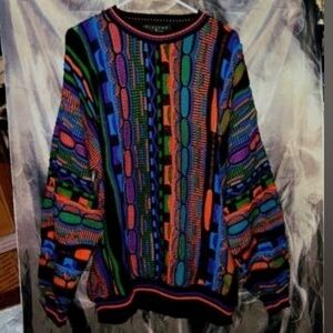 Vintage Coogi Style 3D Net Sweater Hair Colors And Design High Quality 2x